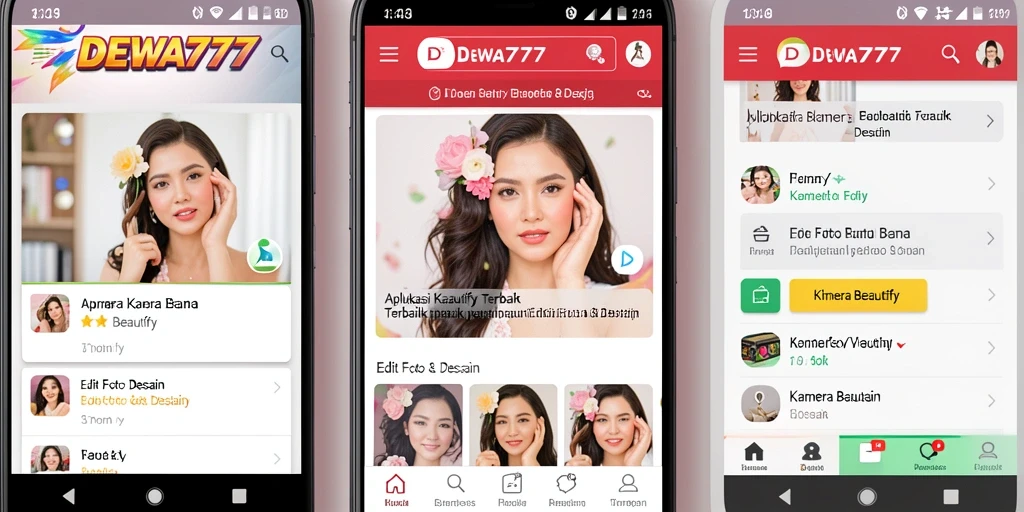 Antarmuka DEWA777 yang menawan untuk pengeditan foto.