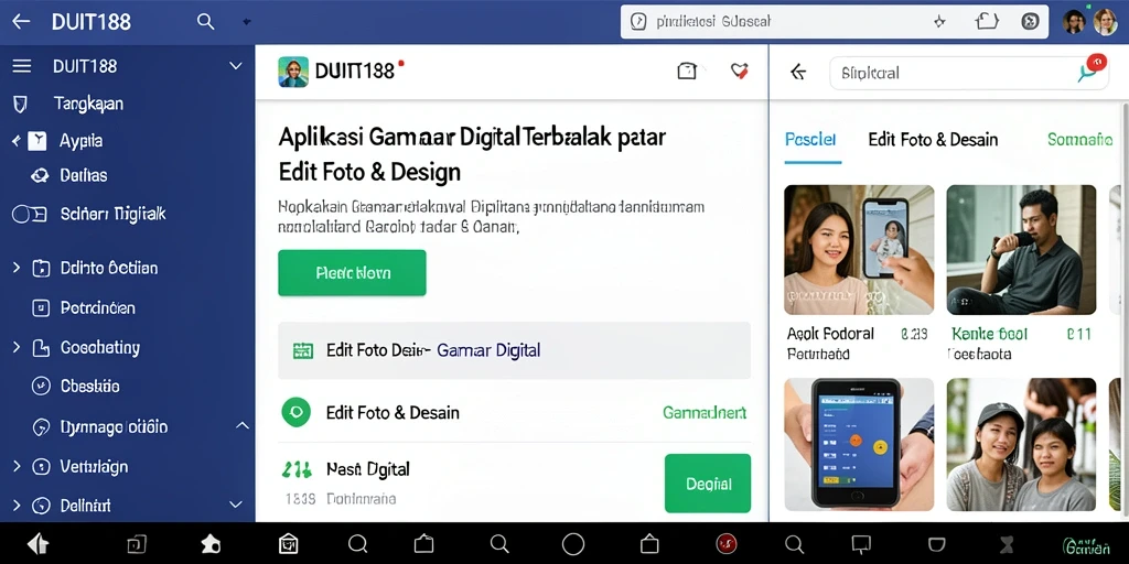 Tampilan antarmuka pengguna DUIT188 yang modern dan menarik.