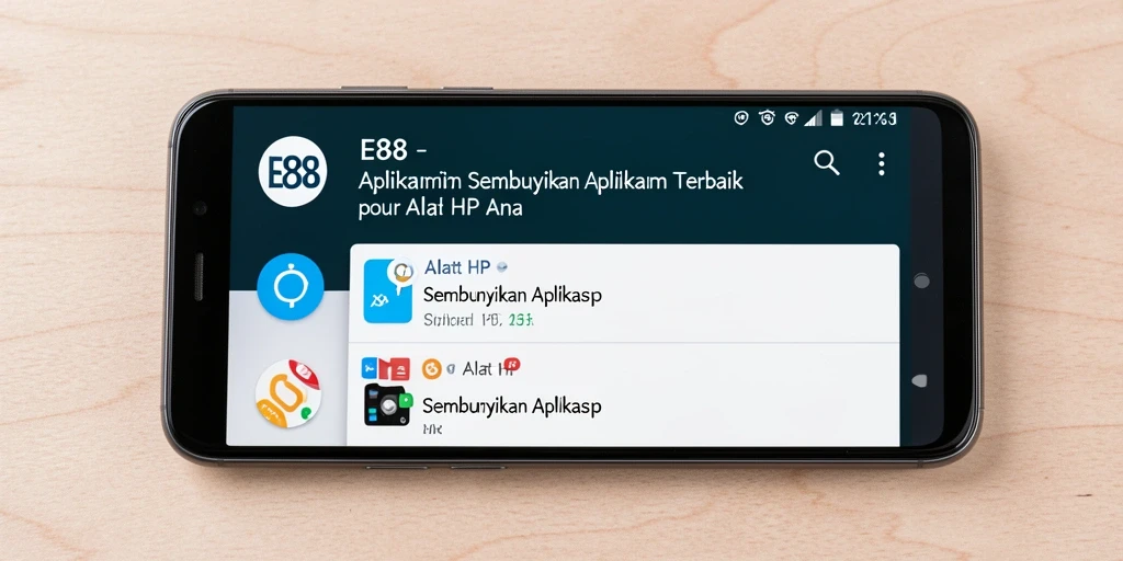 Antarmuka E88 yang sederhana dan efektif untuk menyembunyikan aplikasi.
