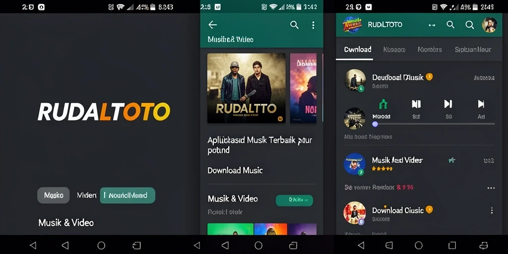 Tampilan antarmuka RUDALTOTO dengan fitur Download Musik yang menarik.