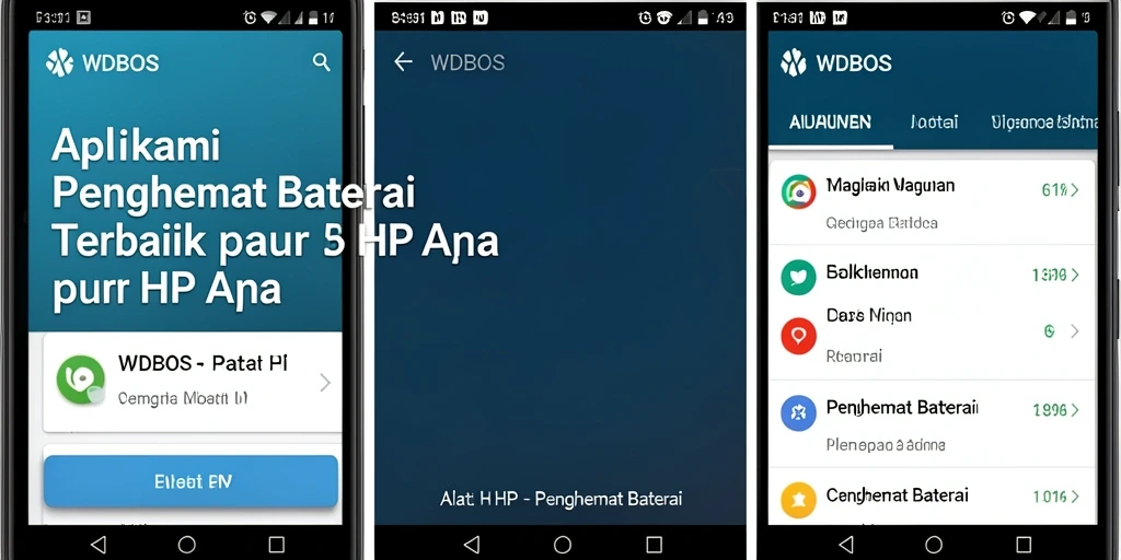 Antarmuka WDBOS yang menunjukkan status penghemat baterai secara jelas.