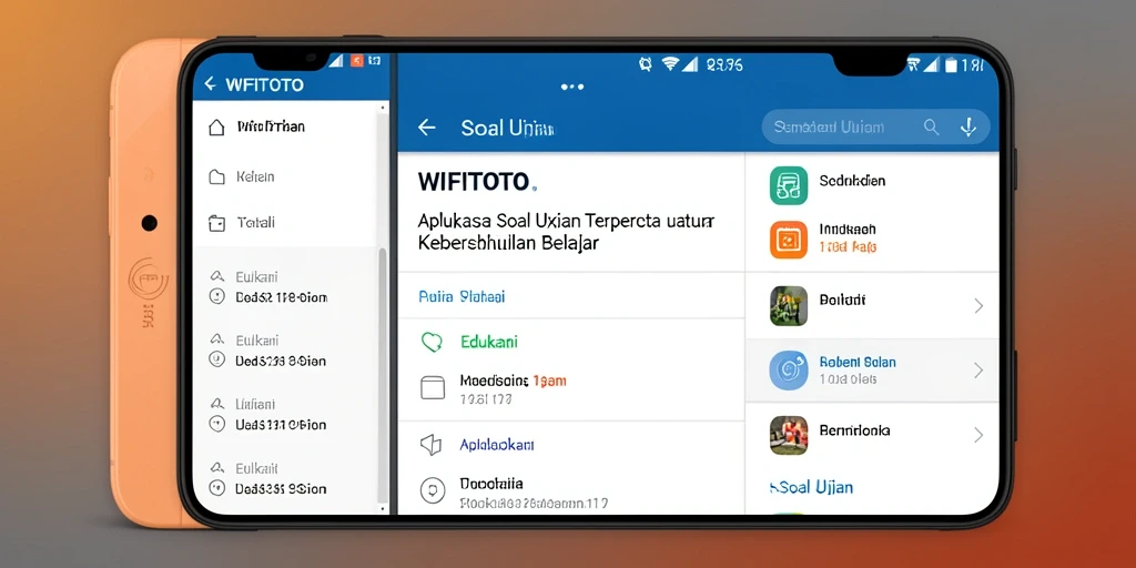 Antarmuka aplikasi WIFITOTO yang intuitif untuk belajar Soal Ujian.